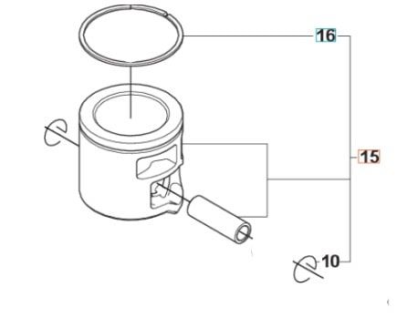 Piston Sekman Takım 555/556/560/562/2260 Husqvarna