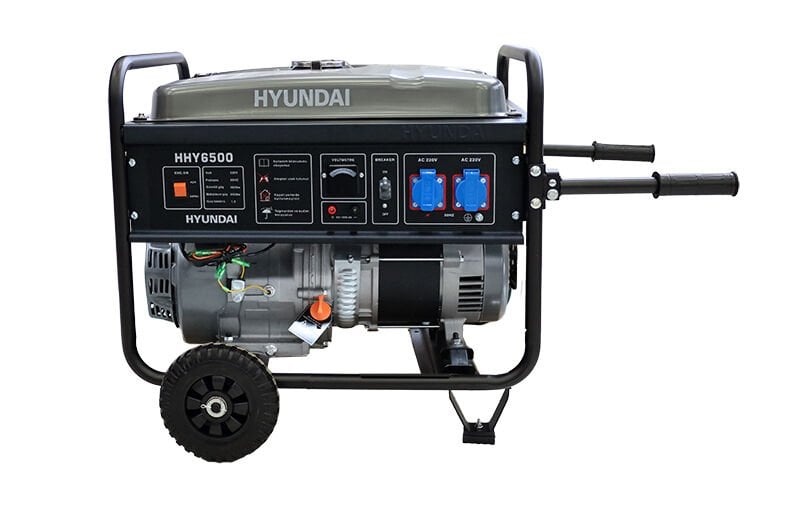 Hyundai HHY6500 6.5 kVA İpli Benzinli Jeneratör - %100 Bakır Sargılı