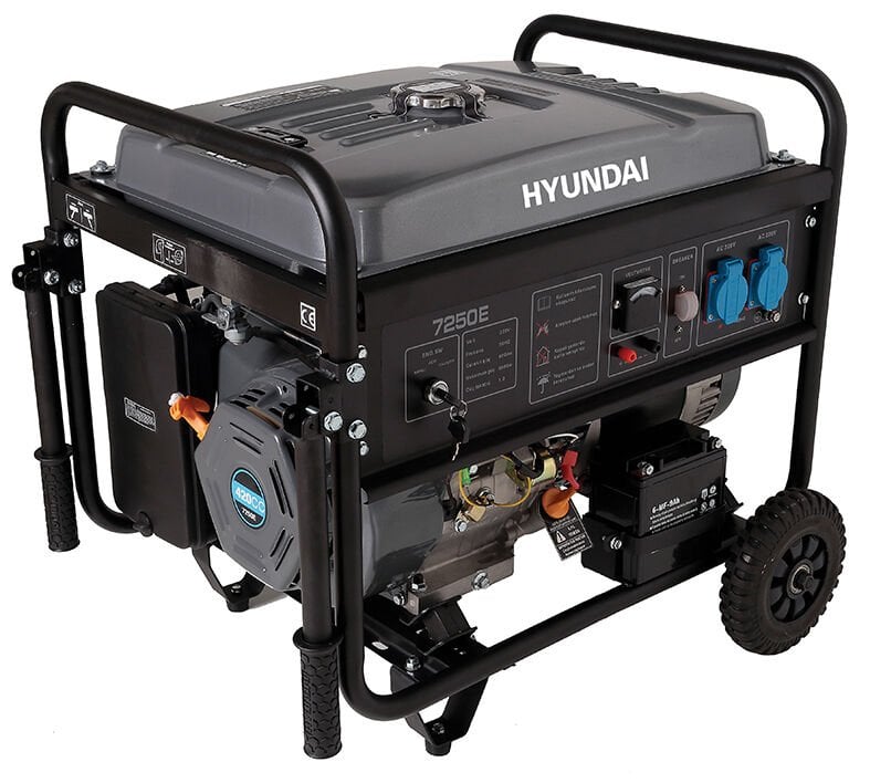 Hyundai HHY7250E-3 Trifaze Benzinli Jeneratör - 6.5 kVA Marşlı & Bakır Sargılı
