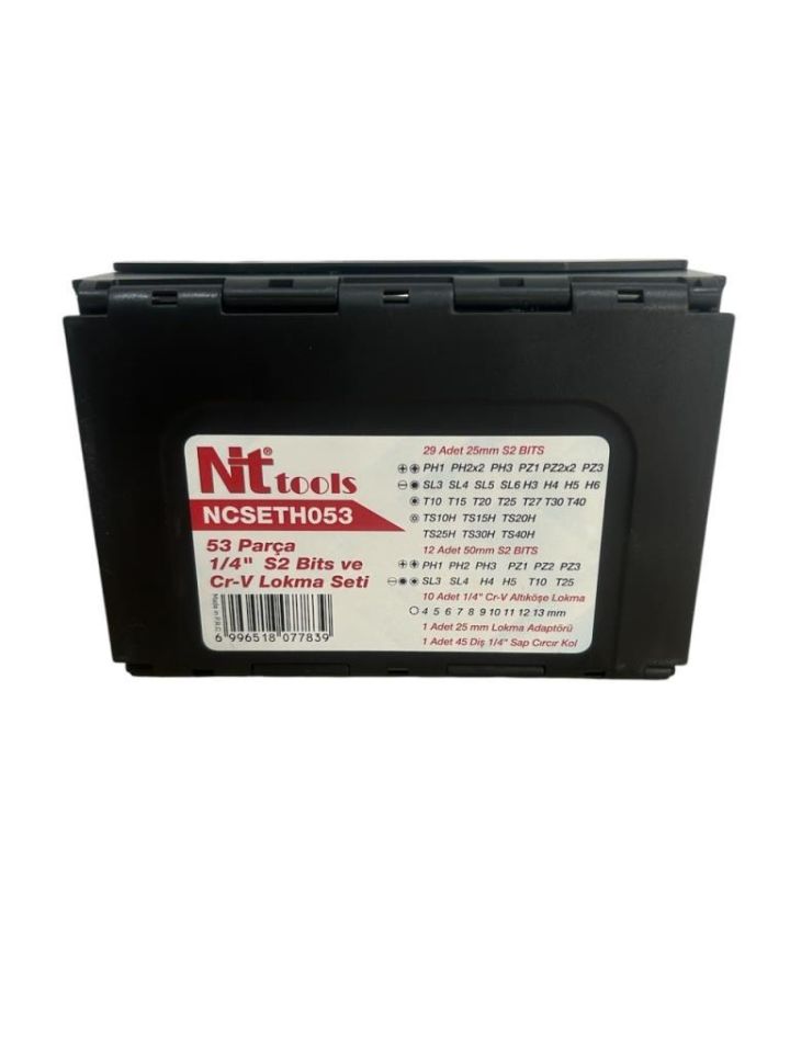 Nttools Bist Uç ve Lokma Seti 1/4'' 53 Parça