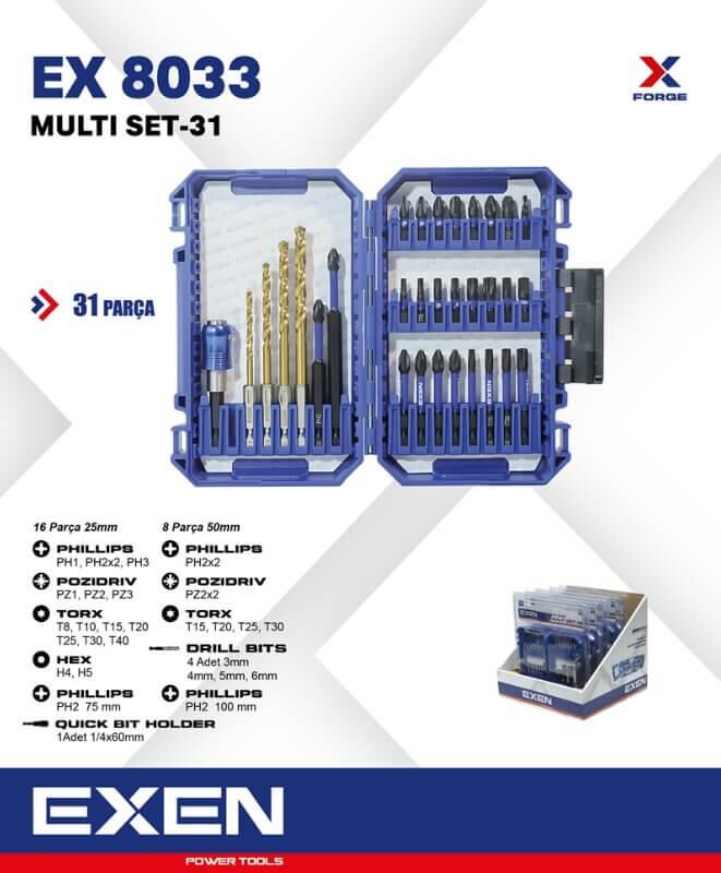 EXEN EX 8033 Multi Set -31 Parça Bits Uç Seti