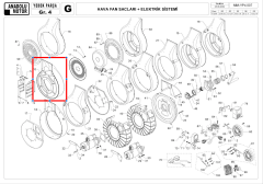Hava Fanı Sacı Kmp. İpli (Turuncu) - Antor 4 LD 640 / 4 LD 820