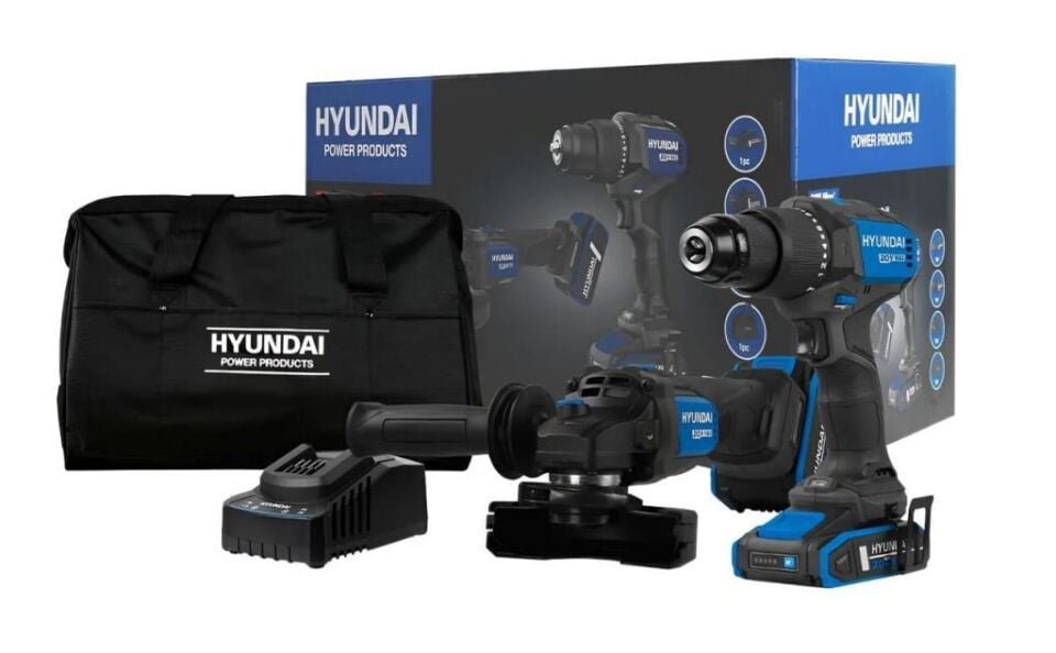 Hyundai S02-FTB Akülü Matkap ve Taşlama Seti