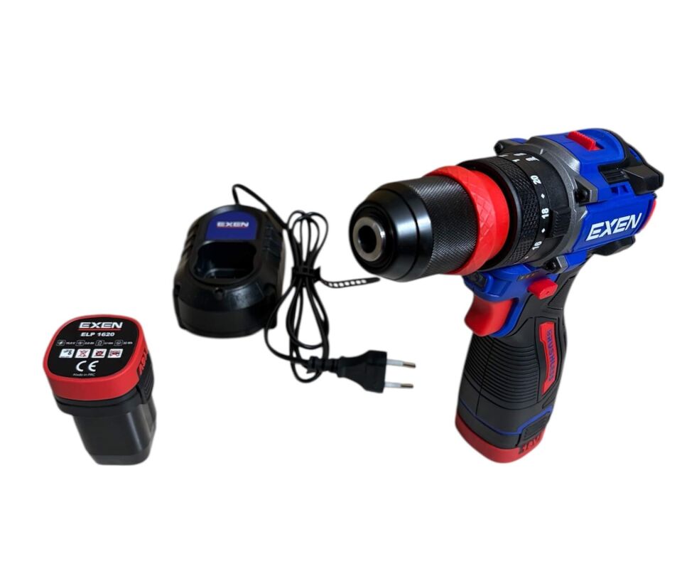 EXEN EN 162 DS Kömürsüz Darbeli Şarjlı Matkap