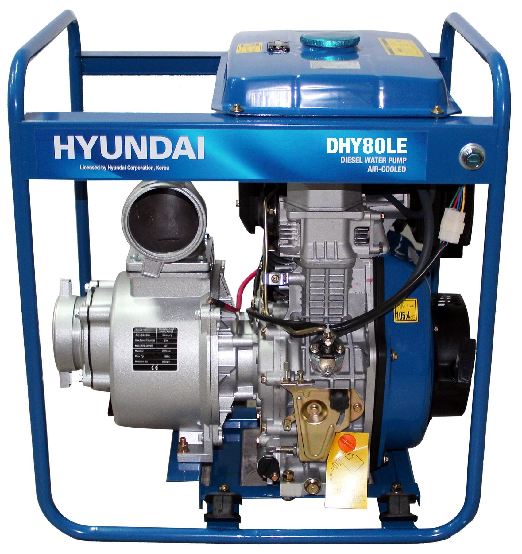 Hyundai DHY80LE Marşlı Dizel Su Motoru