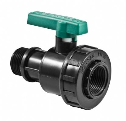 Poelsan 1''X3/4'' Küresel Vana Erkek-Dişi (99132)